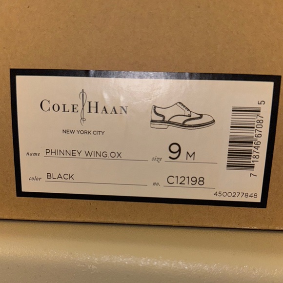 Cole Haan Men's Brown Leather Wingtip Shoes - Picture 4 of 4